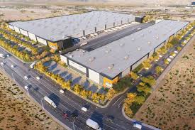 Industrial distribution warehouse in the Las Vegas desert